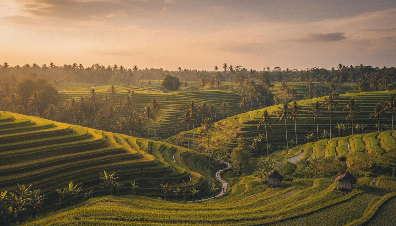 Bali landscape and rice terraces